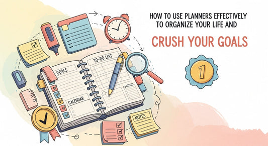 Open planner with organized to-do lists and goal-setting notes on a desk — how to use planners effectively to organize your life