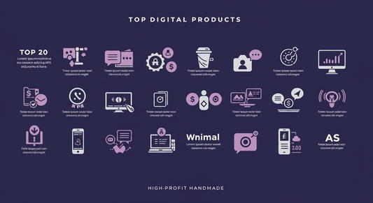 Flat lay of laptop, planner, and digital product mockups for selling online in 2025