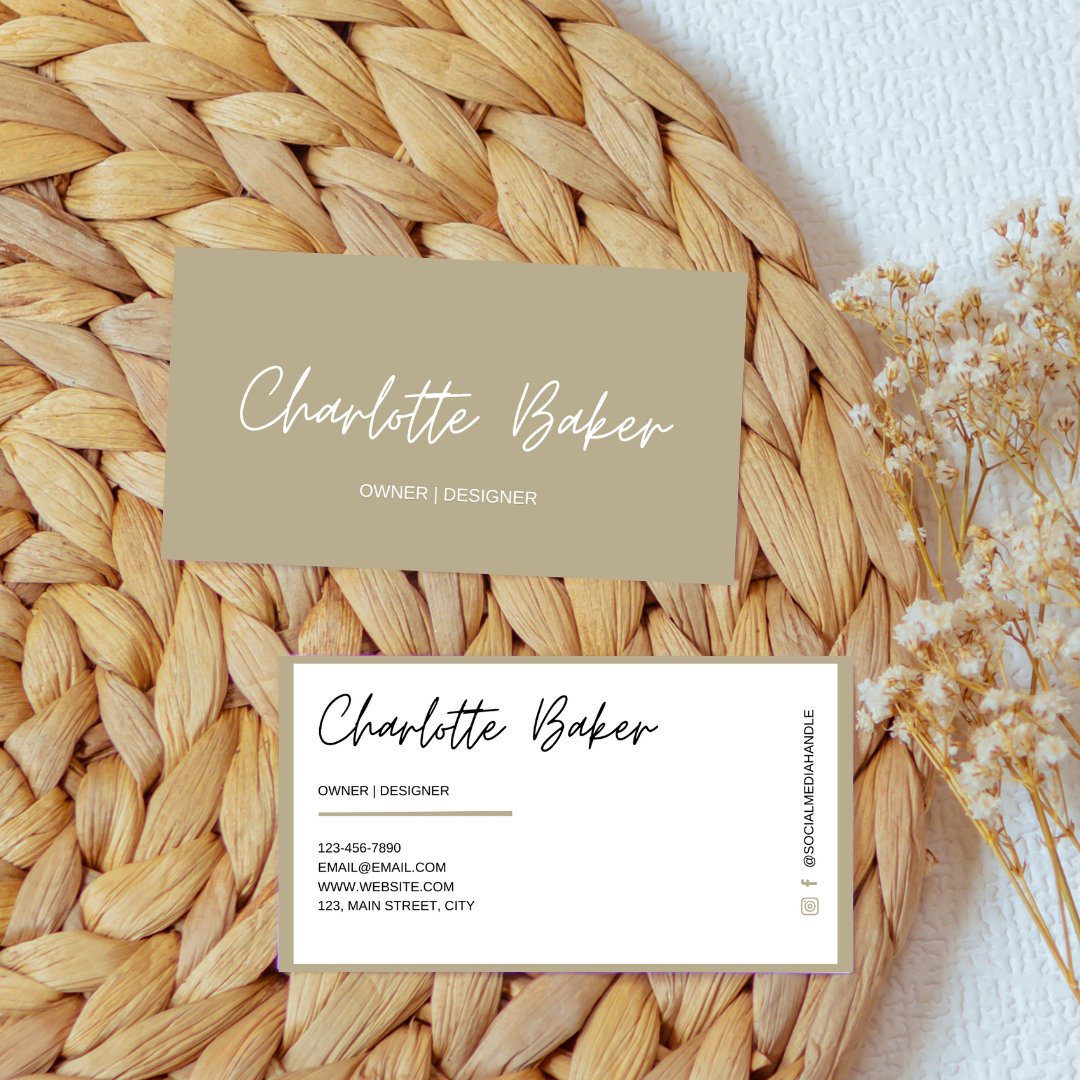 Minimalist Trio: Customizable Business Card Template Set - Resell Ready
