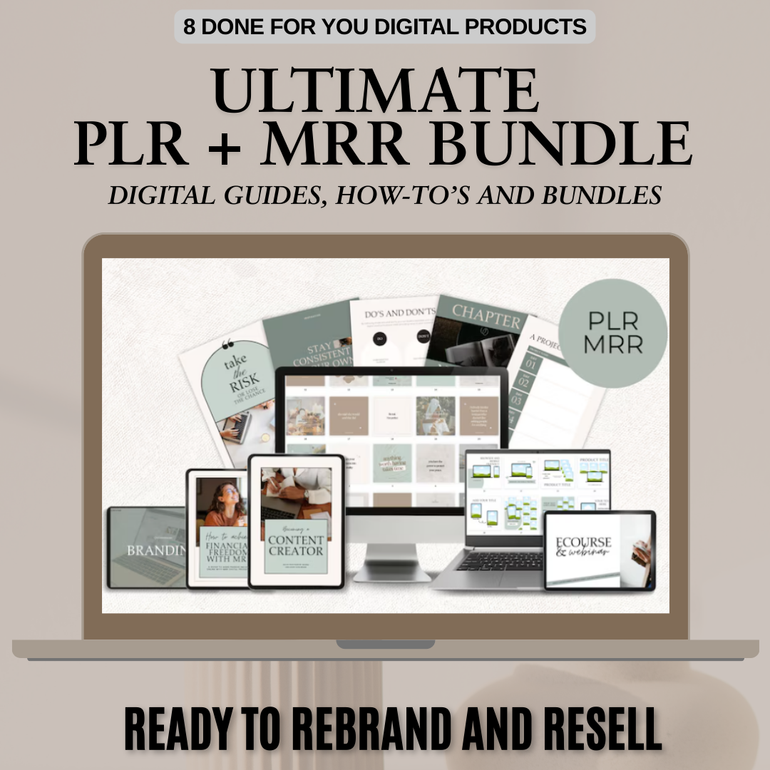 Ultimate PLR MRR Bundle Ideal for Passive Income - Resell Ready