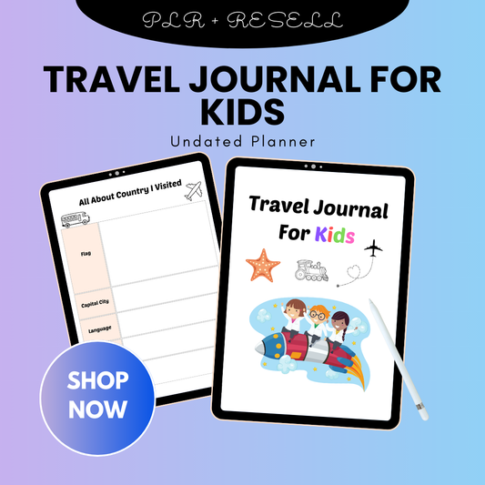 Travel Journal for Kids – 31 Pages of Fun, Creativity, and Exploration! - Resell Ready