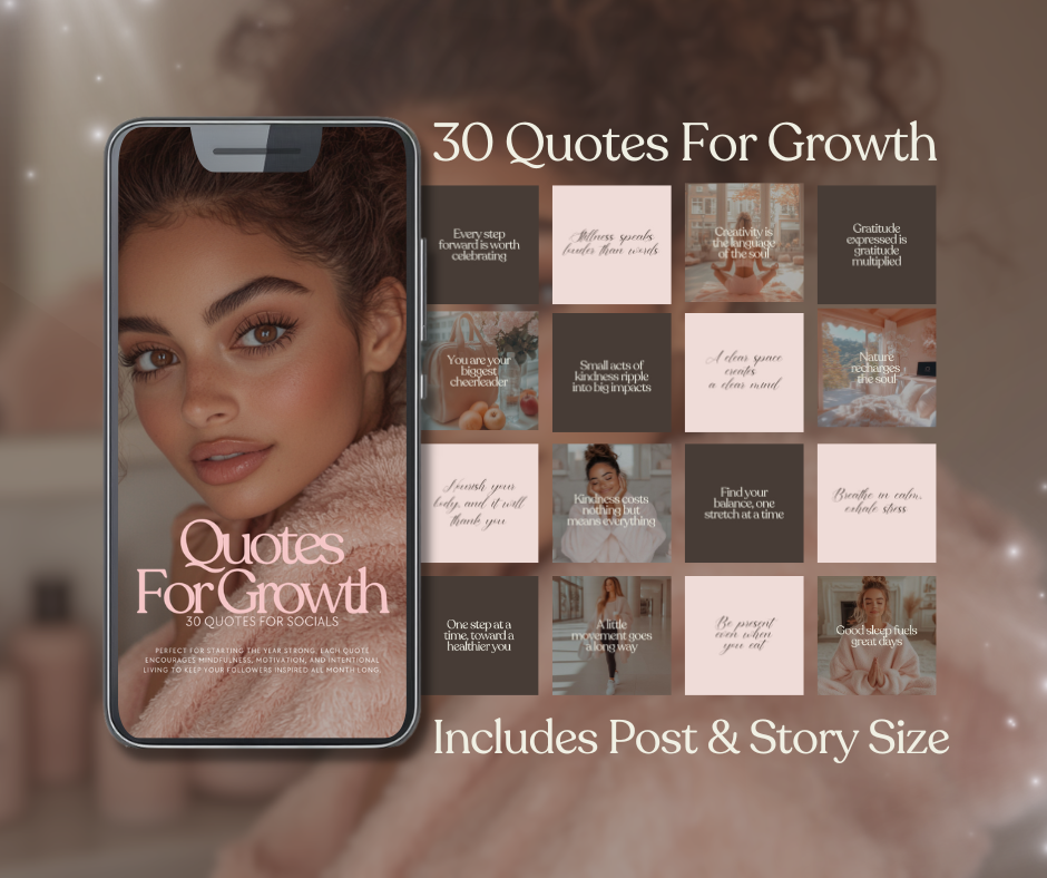 Socials | 30 Quotes For Growth - Resell Ready