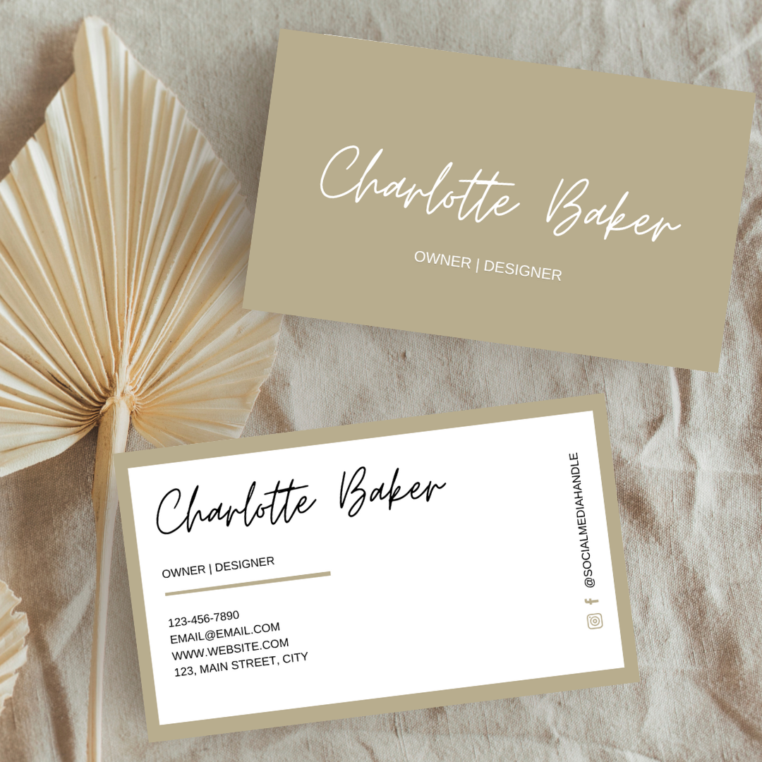 Minimalist Trio: Customizable Business Card Template Set - Resell Ready