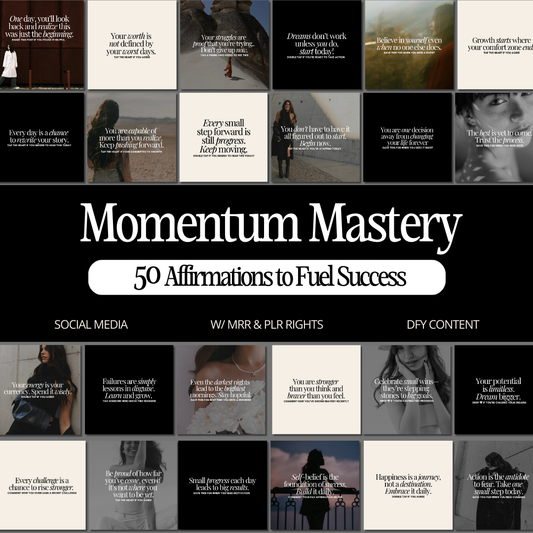 Momentum Mastery | 50 Affirmations to Fuel Your Success - Resell Ready