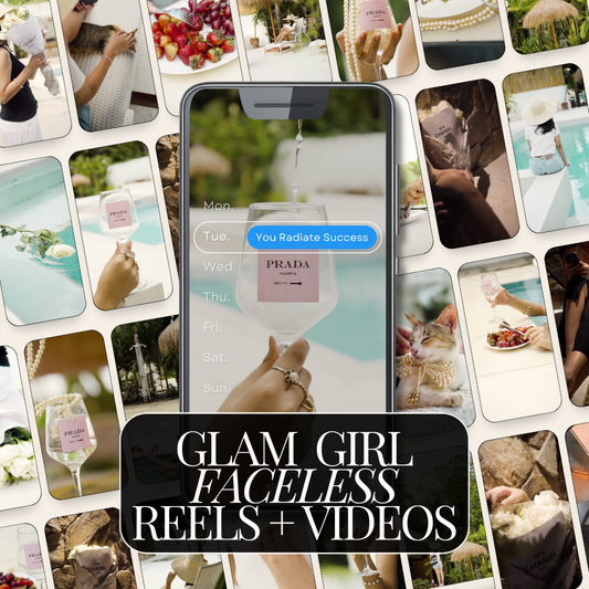 Glam Girl Faceless Lifestyle Reels With Hooks & Videos - Resell Ready