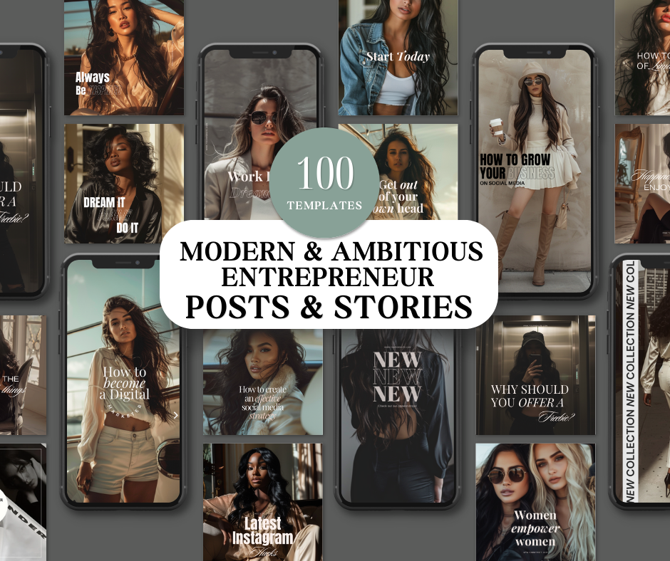 100 Modern & Ambitious Entrepreneur Posts & Stories - Resell Ready