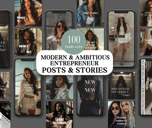 100 Modern & Ambitious Entrepreneur Posts & Stories - Resell Ready