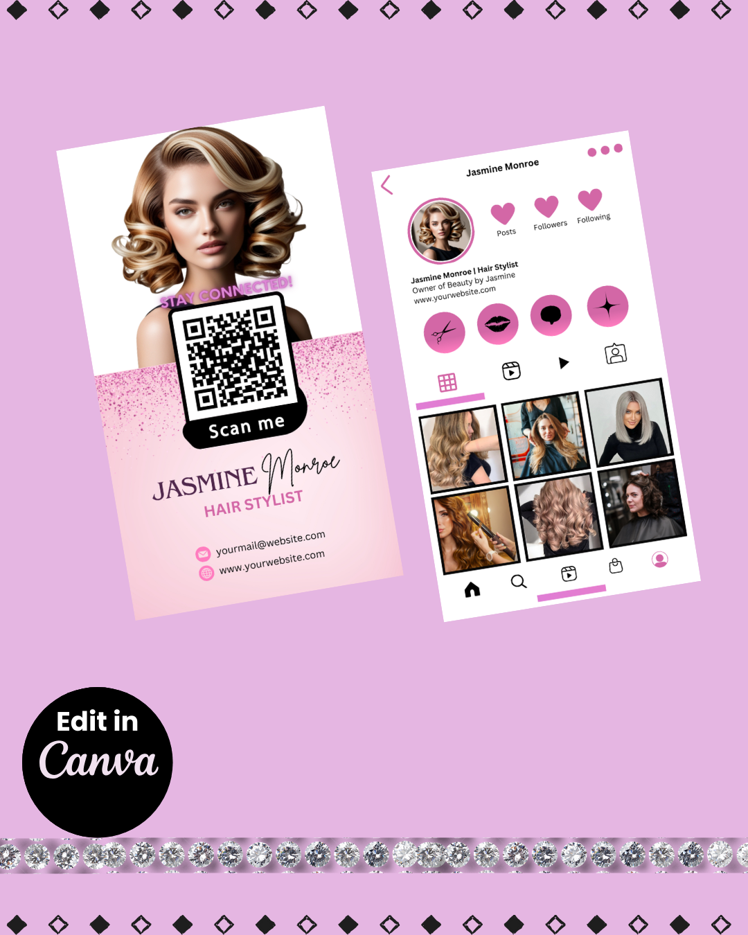 Business Card Template | Hairstylist - Resell Ready