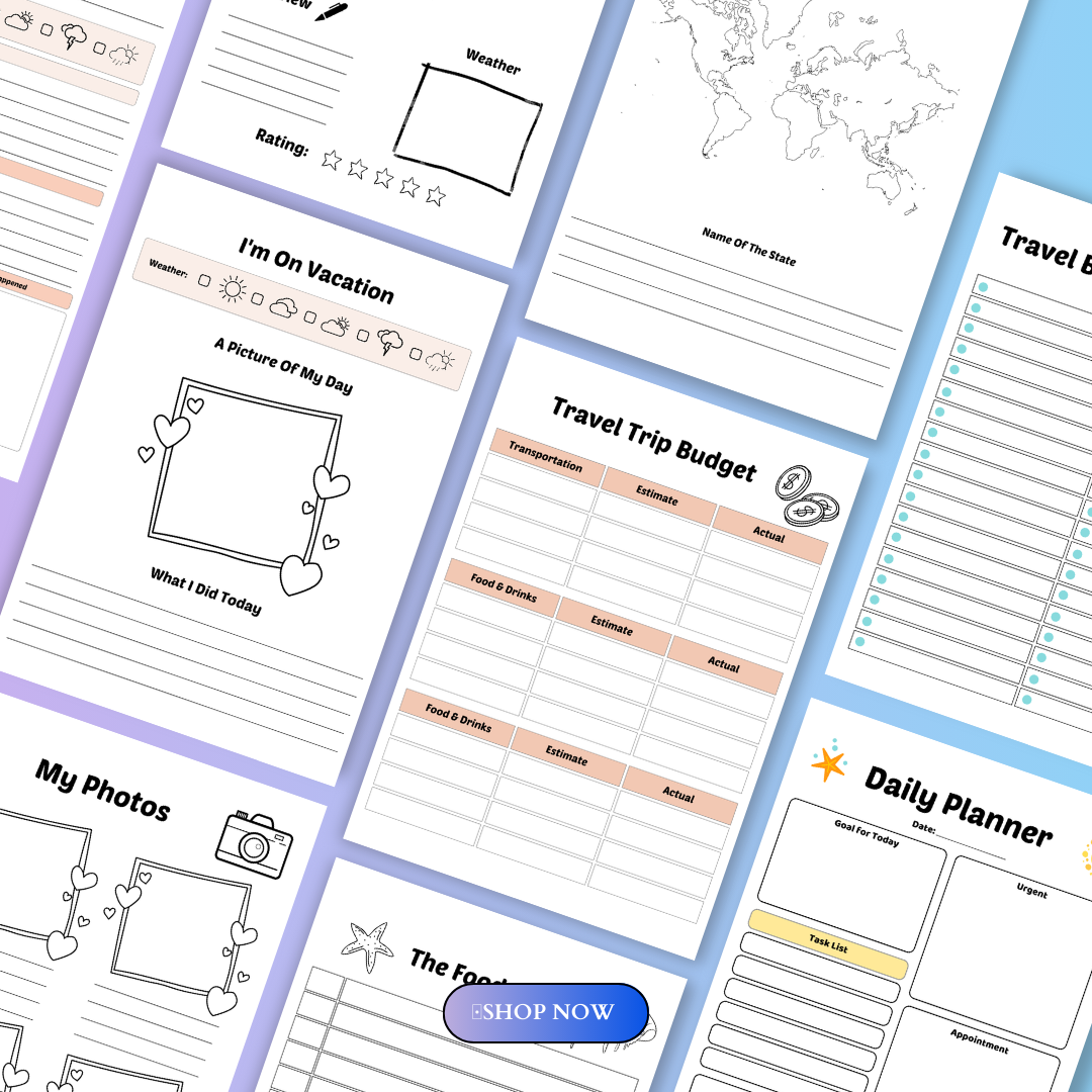 Travel Journal for Kids – 31 Pages of Fun, Creativity, and Exploration! - Resell Ready