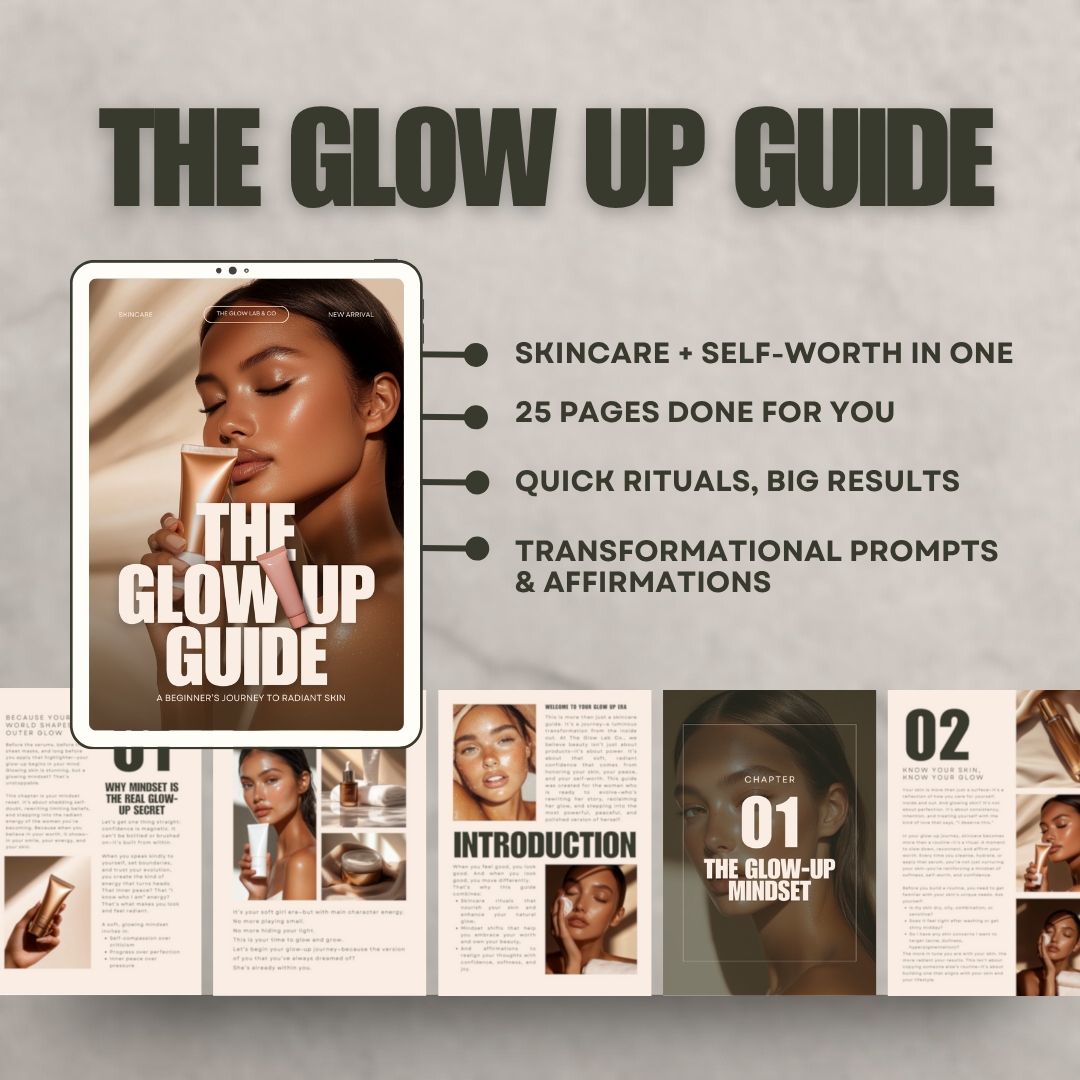 The Glow Lab Guide: 25-Page Skincare + Self-Worth eBook with PLR/MRR Rights