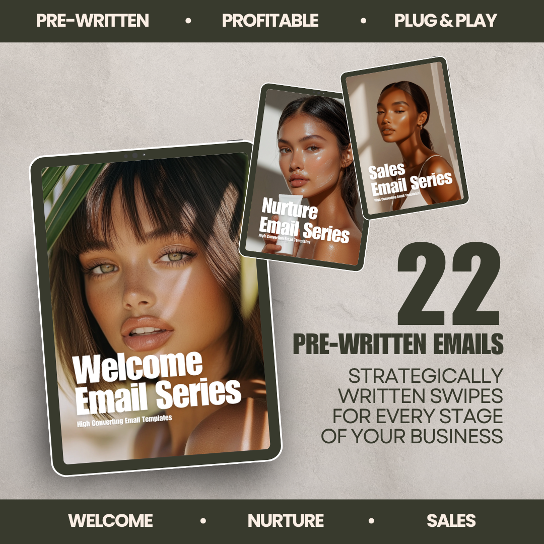 Glow-Up Email Empire: 22 High-Converting Welcome & Sales Emails