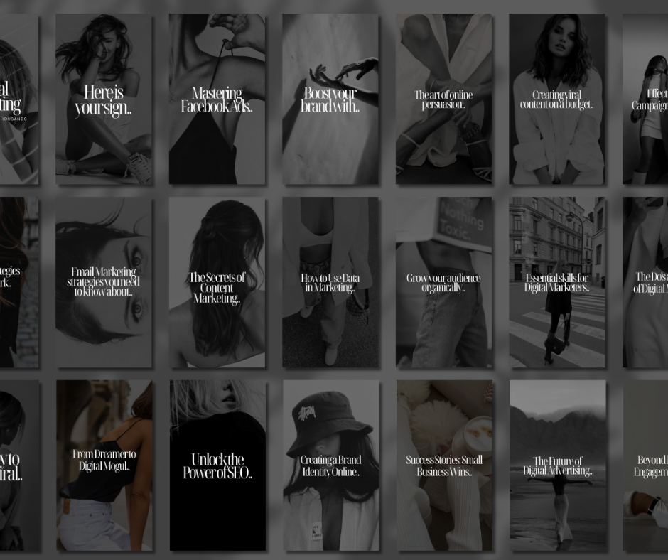 Dark & Modern Reel Covers - Resell Ready