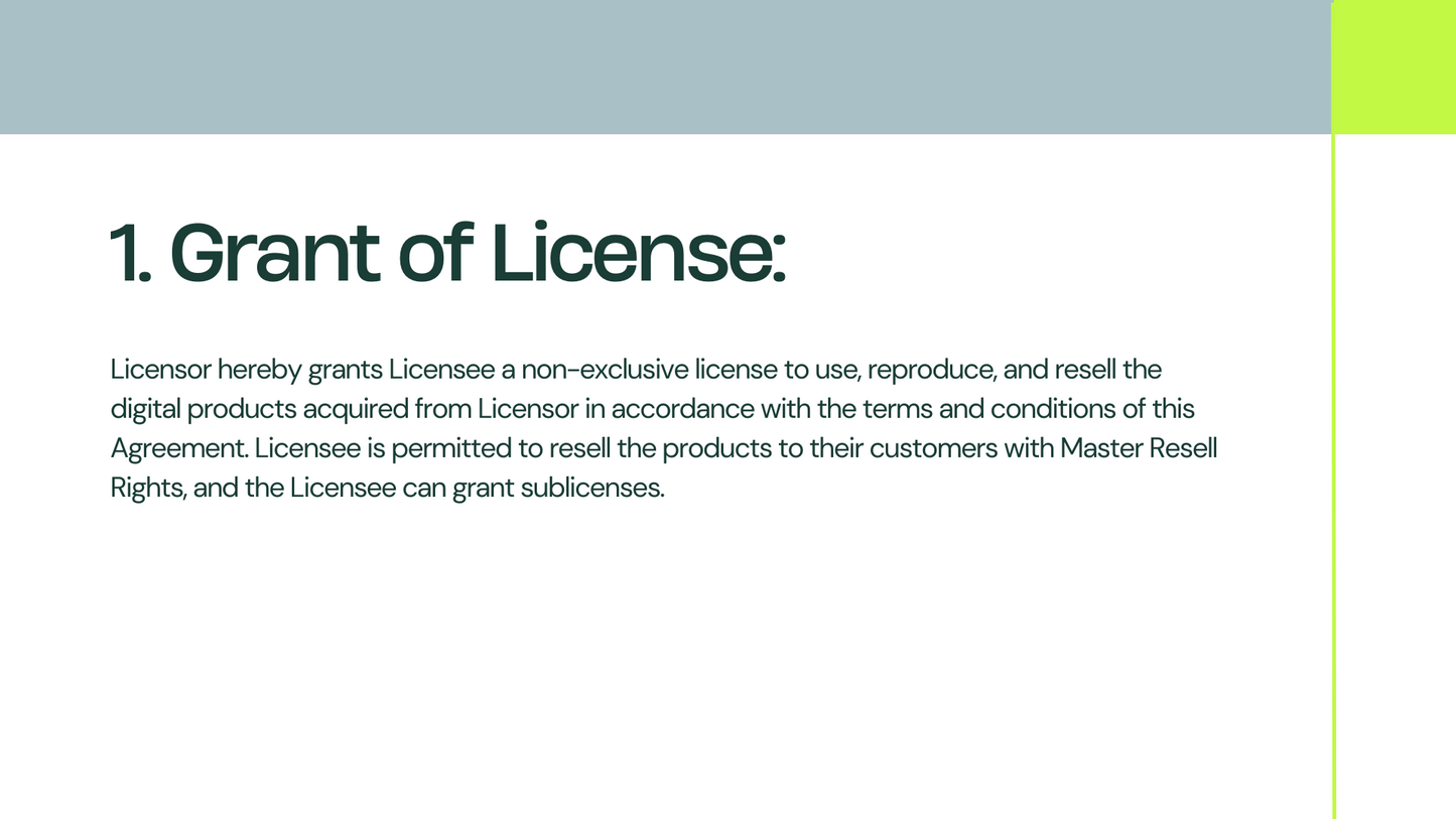 Commercial License Agreement - Resell Ready