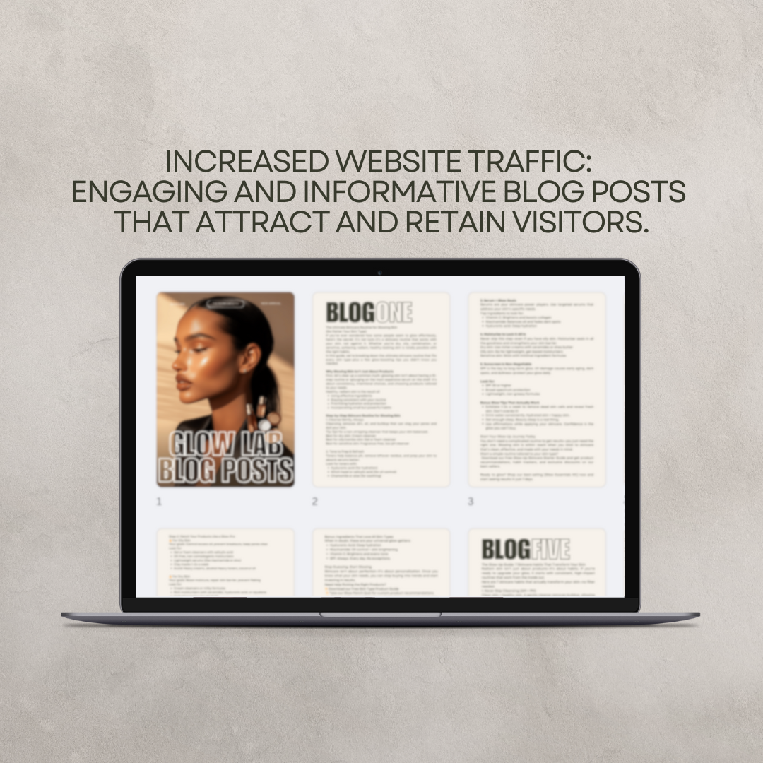 Glow Lab Blog Posts: 10 SEO-Optimized Blog Posts to Promote Your Skincare Products