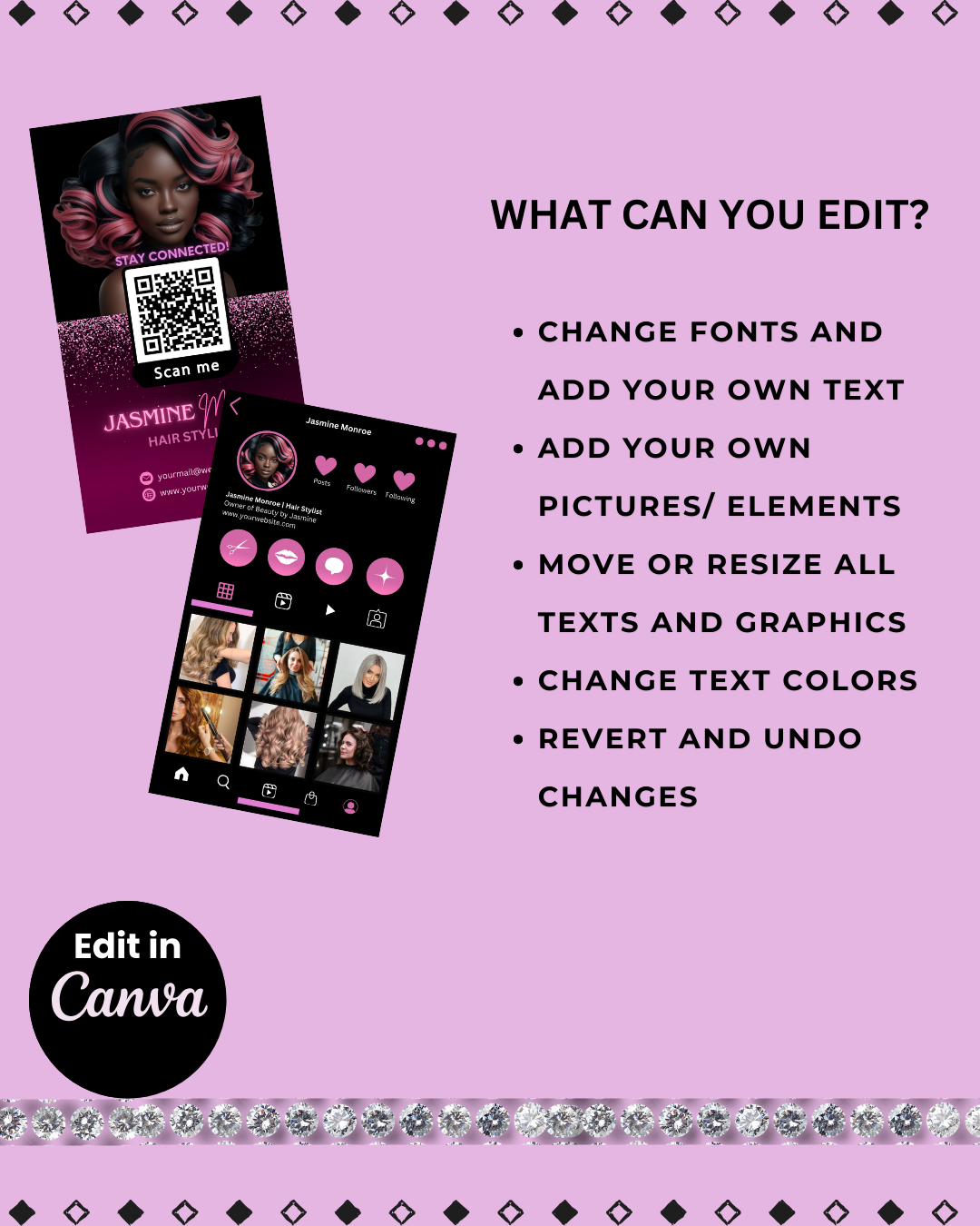 Business Card Template | Hairstylist - Resell Ready
