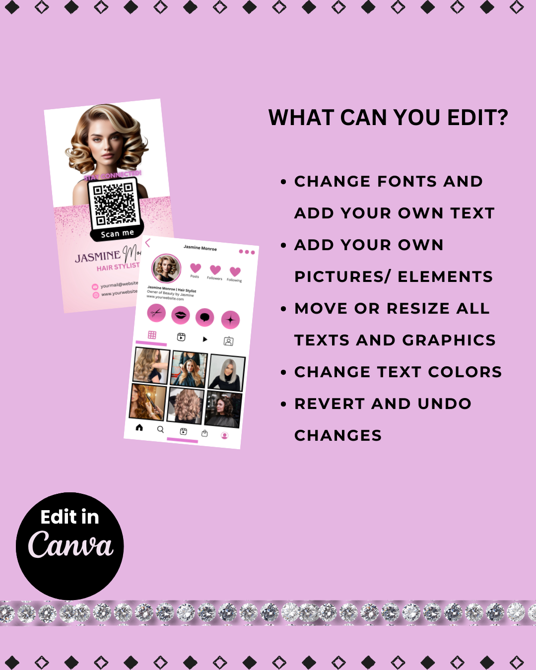 Business Card Template | Hairstylist - Resell Ready