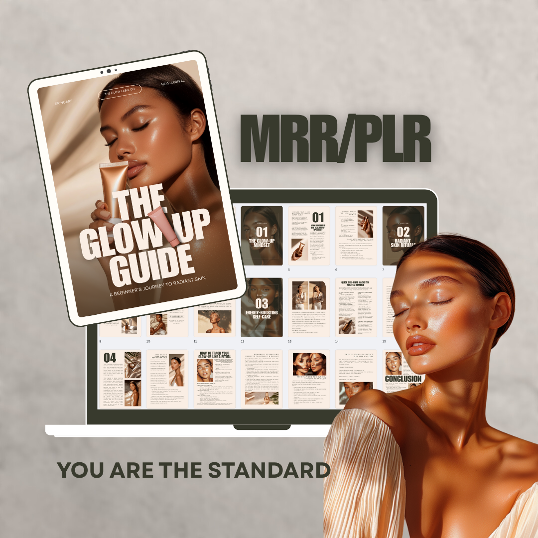 The Glow Lab Guide: 25-Page Skincare + Self-Worth eBook with PLR/MRR Rights