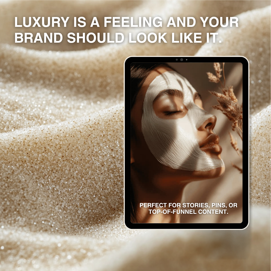 Skincare Mask & Scrub: 70 Clean Beauty Visuals for Creators (With PLR/MRR Rights)