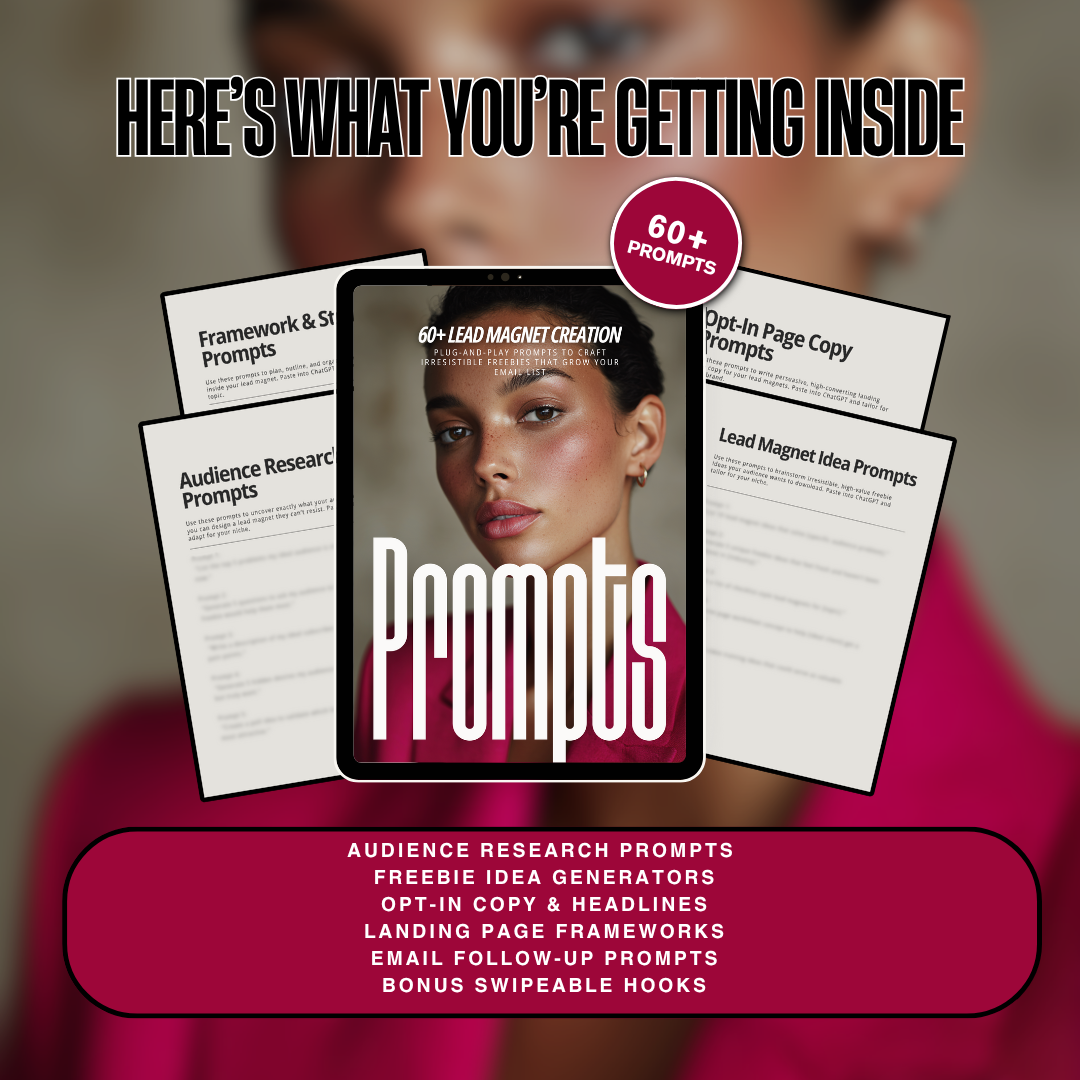 Glossed in Power – 60+ Lead Magnet Creation Prompts (PLR/MRR Included)