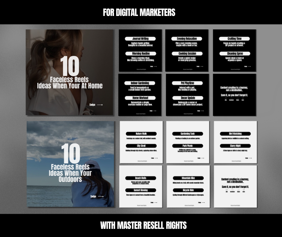 30 Days Of Digital Marketing Carousels Bundle - Resell Ready