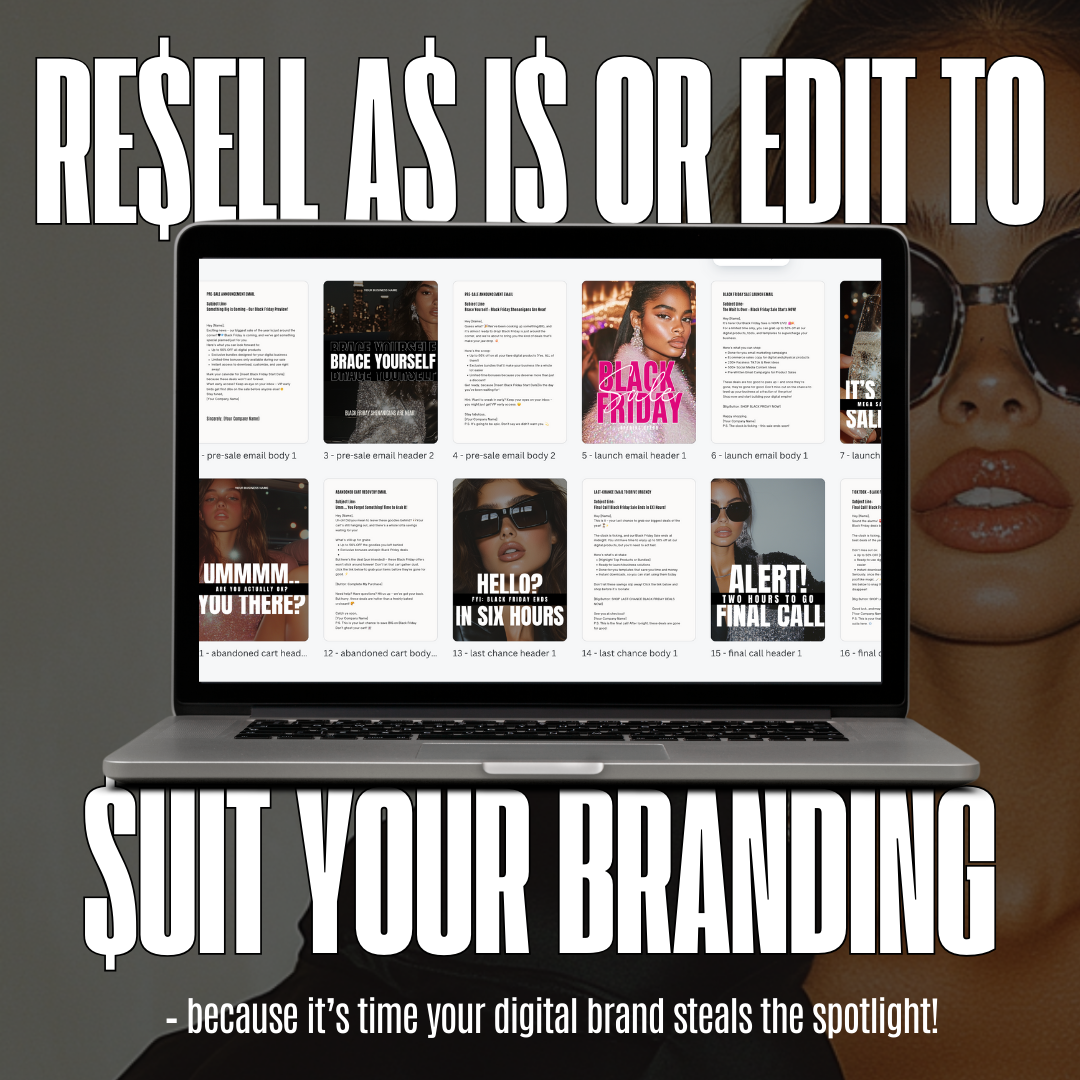 Black Friday Emails - Resell Ready
