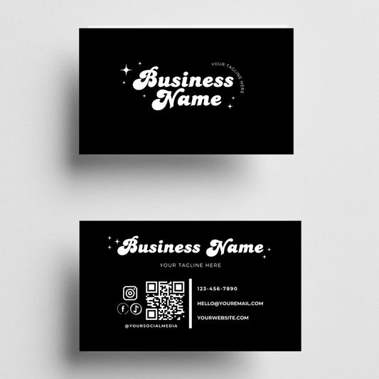 Black & White Business Card Template - Resell Ready
