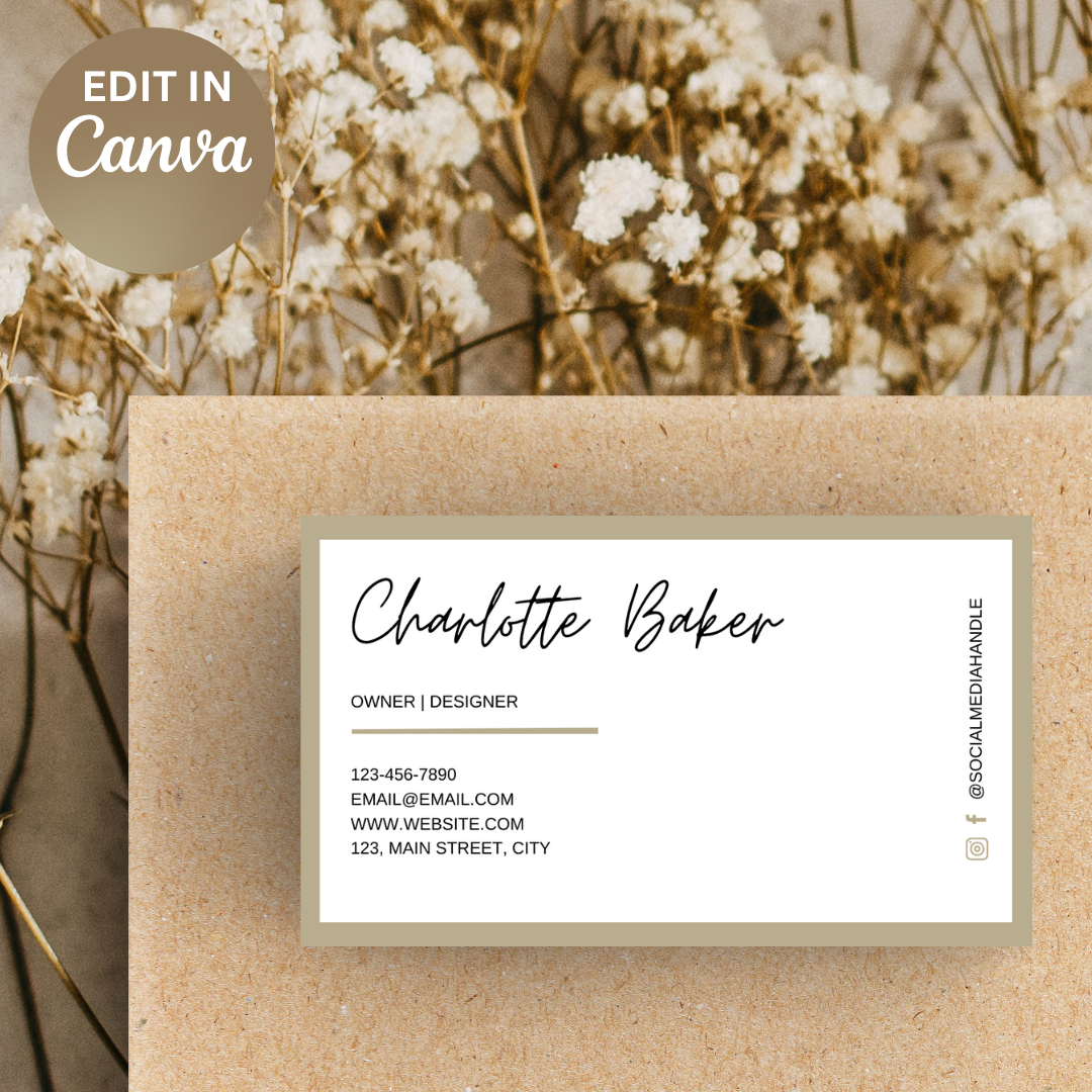 Minimalist Trio: Customizable Business Card Template Set - Resell Ready