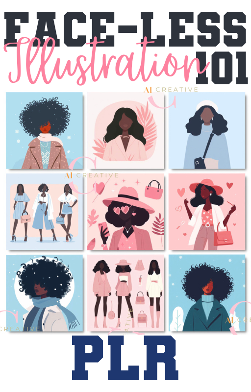 PLR Faceless Illustration Prompt Guide - Resell Ready
