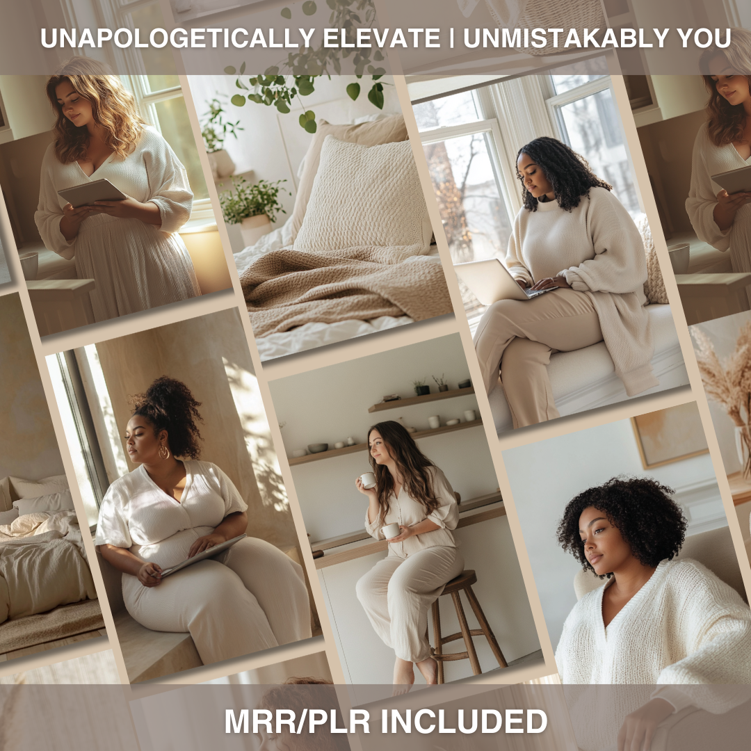 Cozy Plus Size – 50 Premium AI Stock Images for Body-Positive Brands (PLR/MRR Included)