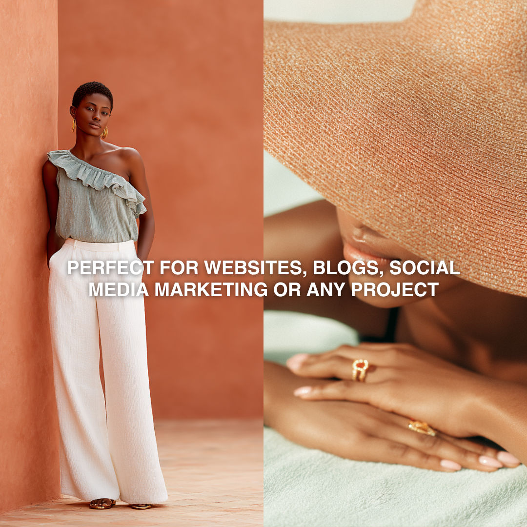 Melanin Tropics – 150 Bold, Luxe AI Stock Images for Travel, Fashion & Empowerment Brands