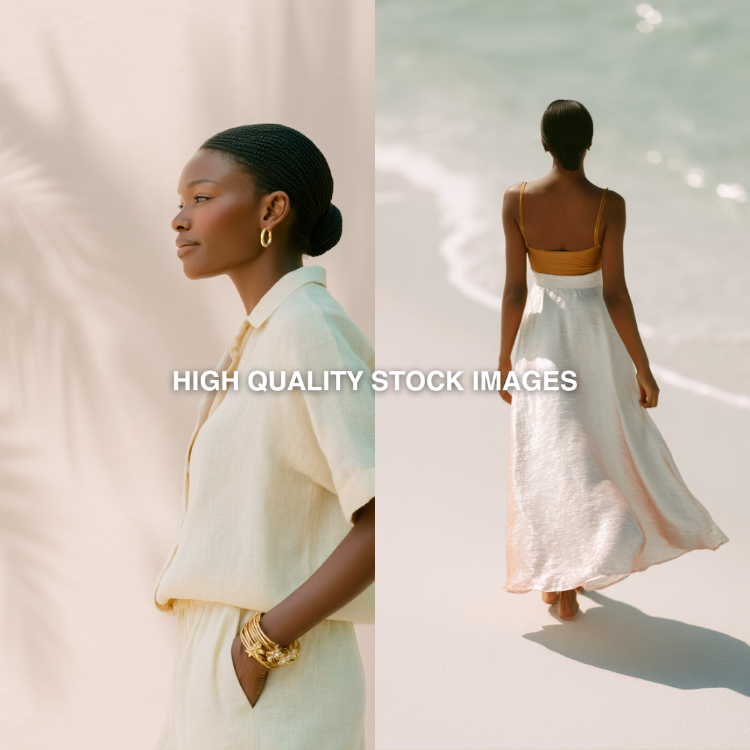 Melanin Tropics – 150 Bold, Luxe AI Stock Images for Travel, Fashion & Empowerment Brands