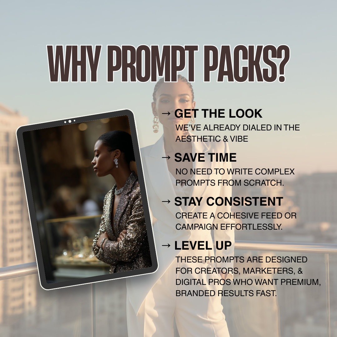 Boardroom to Boulevard Prompt Pack | 22 Luxe AI Prompts for Brand Imagery & Content Creation