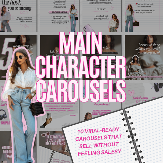 Main Character Carousels โ 10 Viral-Ready Canva Templates for Bold Personal Branding
