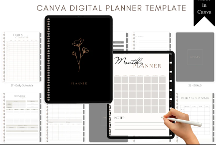 Digital Planner Bundle - 4 Planners for Goal Setting: Your Ultimate Guide - Resell Ready