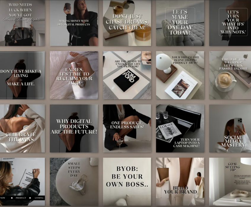 Aesthetic Social Media Posts & Stories - Resell Ready