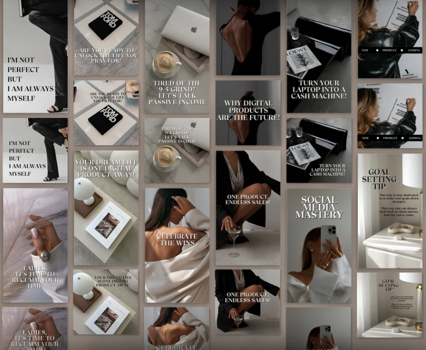 Aesthetic Social Media Posts & Stories - Resell Ready