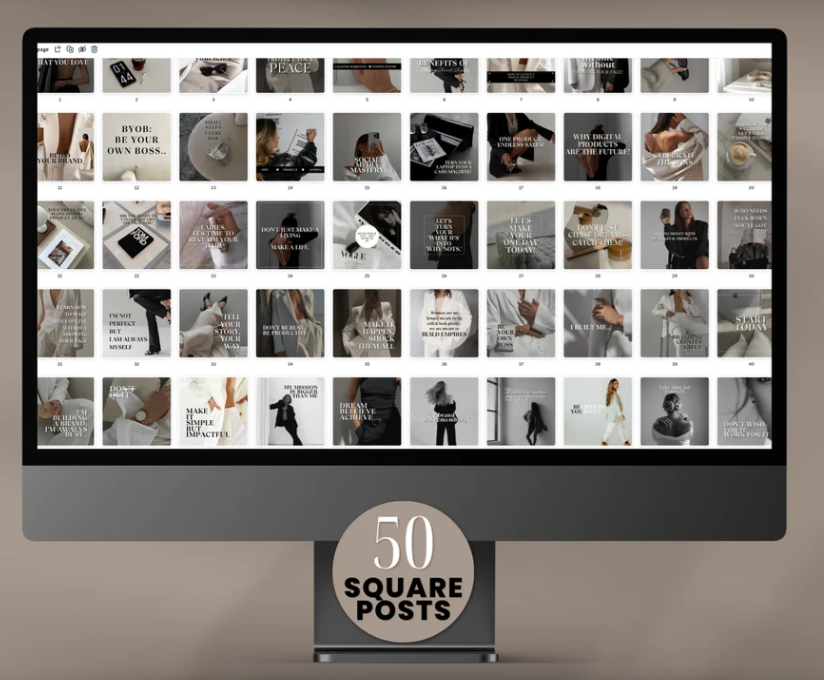 Aesthetic Social Media Posts & Stories - Resell Ready