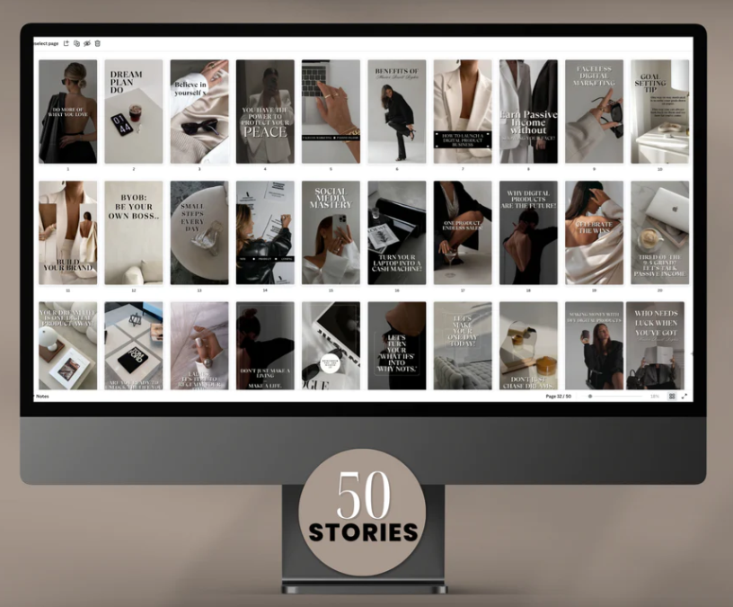 Aesthetic Social Media Posts & Stories - Resell Ready