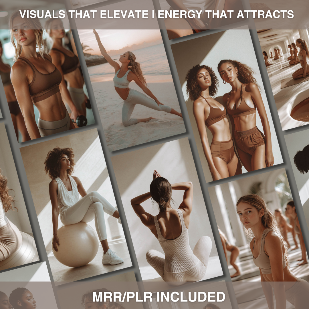 Yoga Flow: Premium AI Stock Imagery Collection (MRR/PLR Included)