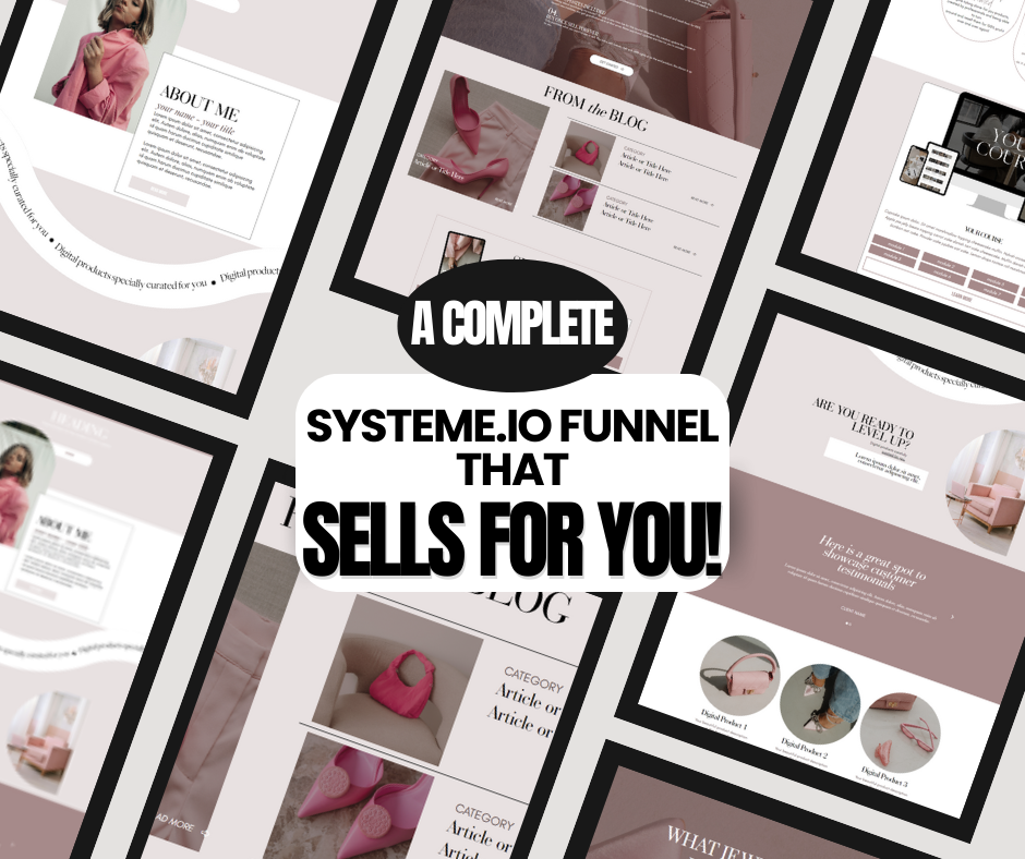 Rosie: 1-Page Homepage Template | Done-for-You Systeme.io Website - Resell Ready