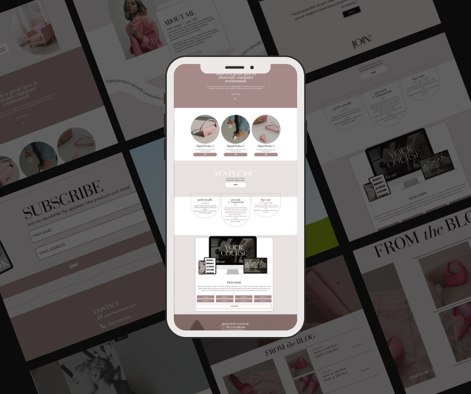 Rosie: 1-Page Homepage Template | Done-for-You Systeme.io Website - Resell Ready