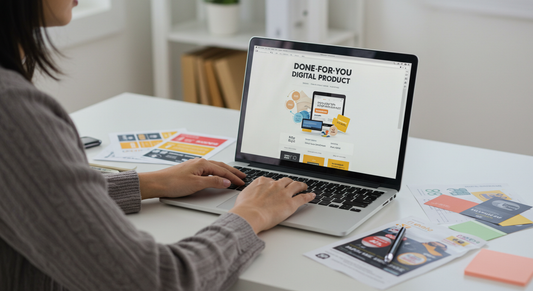 Step-by-step guide to launching an online business with done-for-you digital products – ebooks, courses, templates, and more.