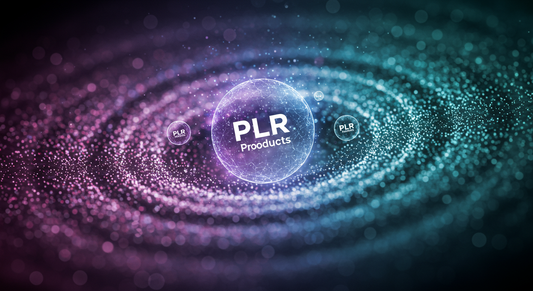 Illustration showing the growth of PLR digital products in online business 2025
