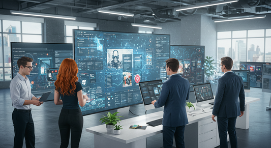 AI-powered digital products concept illustration