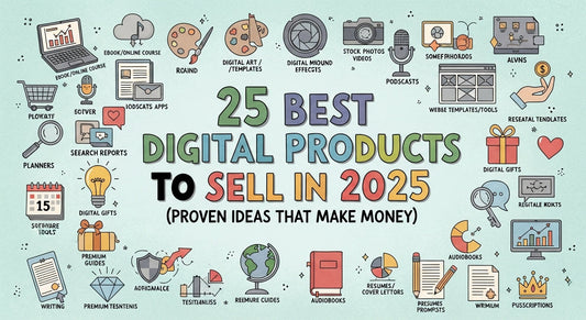 Digital product ideas 2025 — best profitable online products to sell for passive income.
