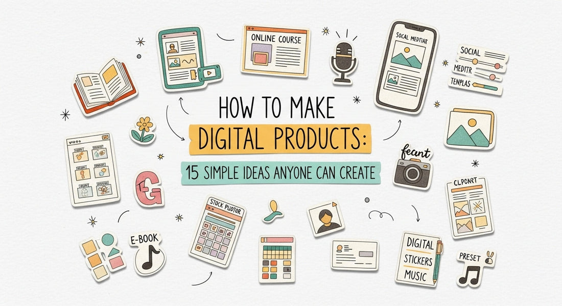 15 simple digital product ideas for beginners to sell online