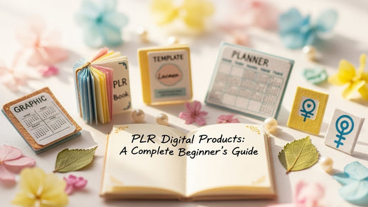 PLR digital products including ebooks, planners, and templates for passive income