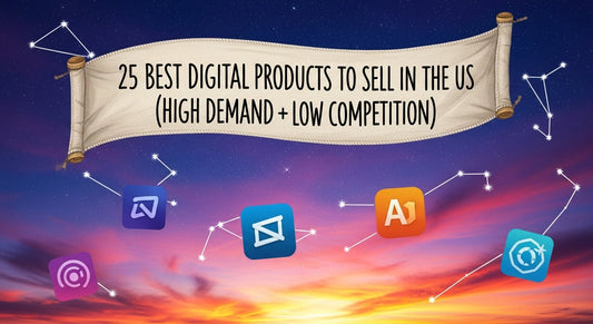 Top digital products to sell in the US  – courses, templates, AI tools, and stock media
