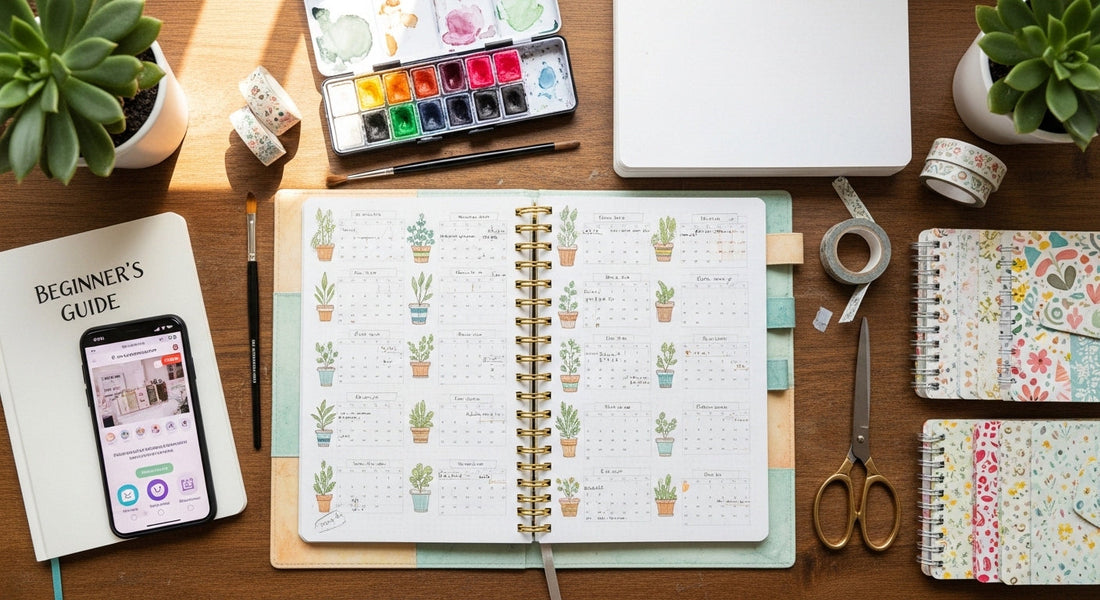 Digital planner mockup on iPad with customizable Canva design for beginners