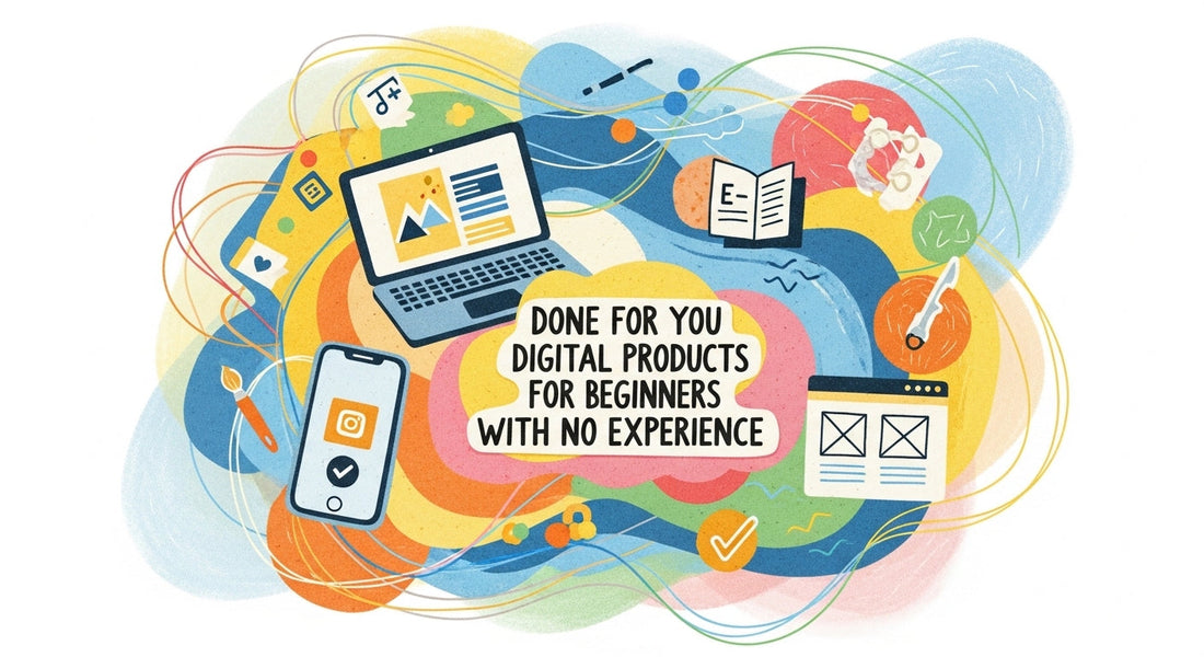Done-for-You digital products bundle for beginners – ebooks, planners, templates